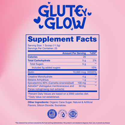 GLUTEYGLOW CREATINE FOR WOMEN 2-IN-1 BEAUTY & WELLNESS ELIXIR