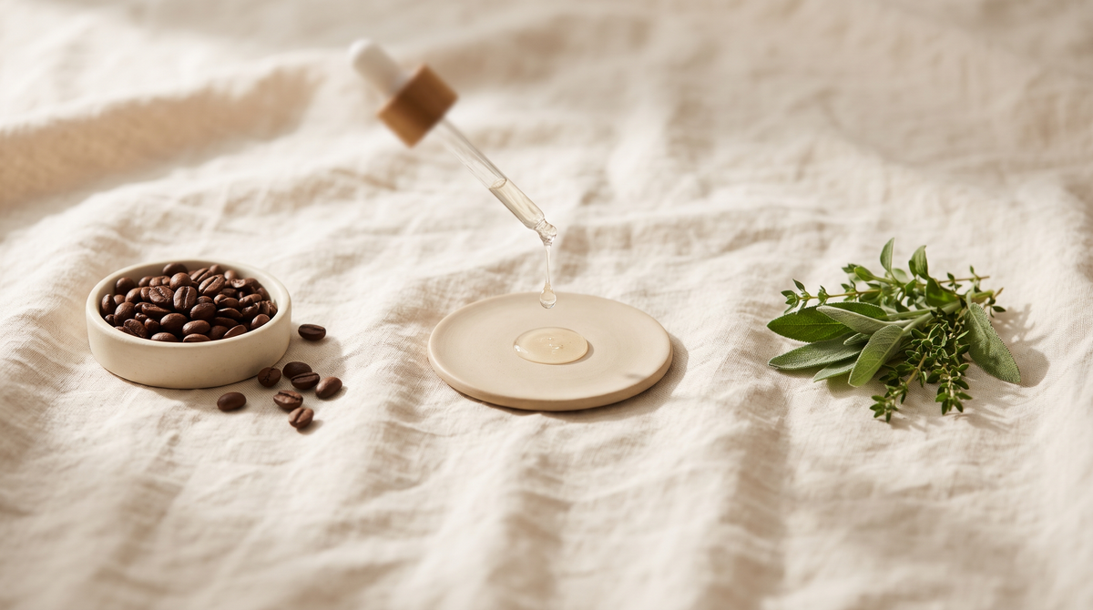 Peach Mami mechanism — caffeine, peptides, botanicals